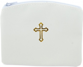 Genuine Leather Catholic rosary case