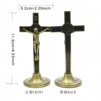 Metal Crucifix Cross Christ Catholic Jesus Decoration for Office Home Religion Ornaments