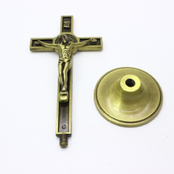 Metal Crucifix Cross Christ Catholic Jesus Decoration for Office Home Religion Ornaments