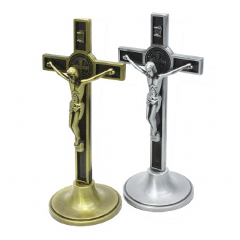 Metal Crucifix Cross Christ Catholic Jesus Decoration for Office Home Religion Ornaments