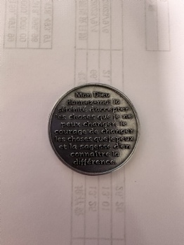 Serenity Prayer Praying Hands Coin